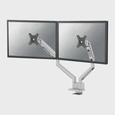 NEOMOUNTS Stolni nosač za 2 monitora TIS, 17"-32", srebrni, max. 9 kg
